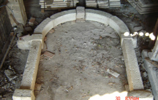 portale Arco in marmo verdello di asiago