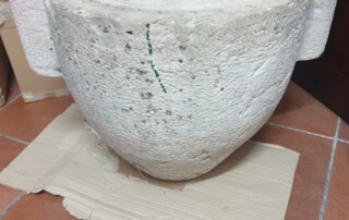 Mortaio antico in marmo bianco d istria 2